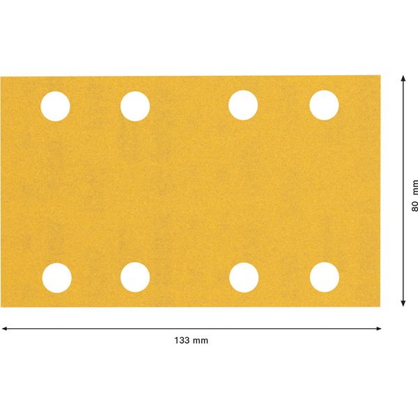 EXPERT C47 Sandpaper with 8 holes for Orbital Sanders 8 x 133 mm, G 24 1-pc image 2