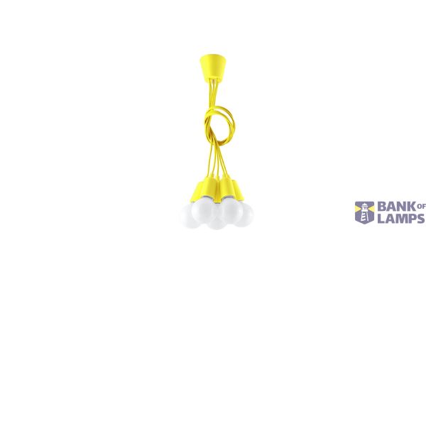 HANGING LAMP DIEGO 5 YELLOW E27 5X60W IP20 image 8