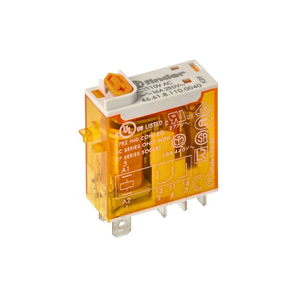 Mini.ind.relays 1CO 16A/110VAC/Agni/Test button/Mech.ind. (46.61.8.110.0040) image 5