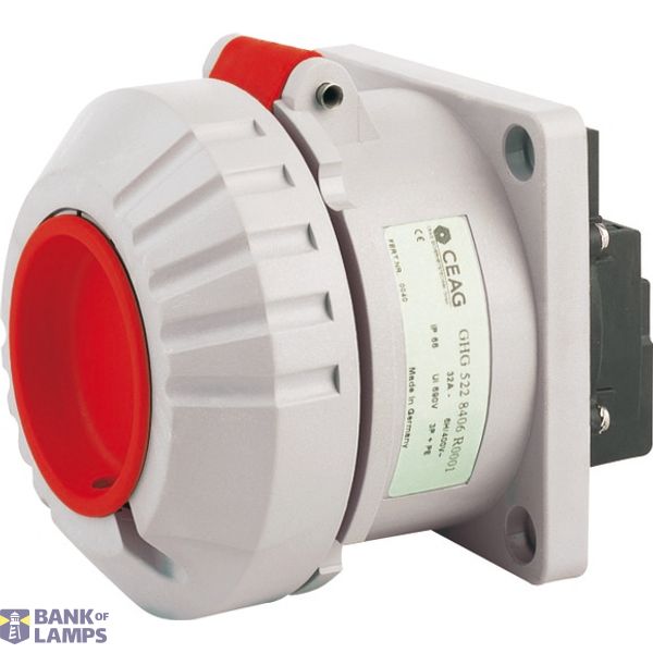 FLANGE SOCKET 32A-4POL-7H/500V image 2