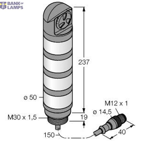 LED Signal Light Tower Light   TL50BGYRALSQP image 1