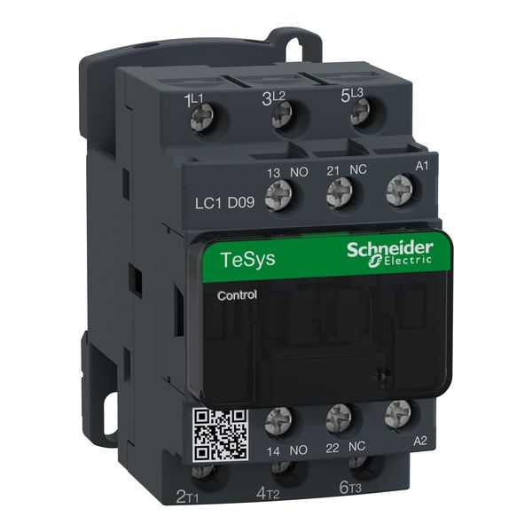 Contactor, TeSys Deca, 3P(3 NO), AC-3/AC-3e, 0 to 440V, 9A, 230V 50Hz coil image 1