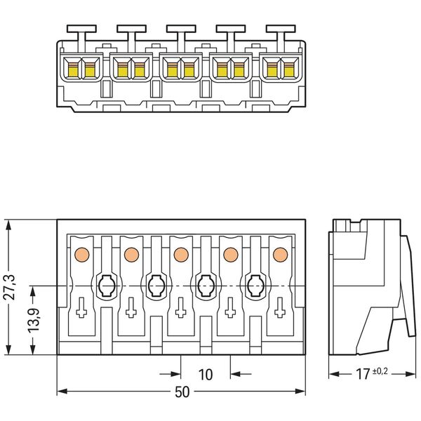 Lighting connector push-button, external without ground contact white image 2