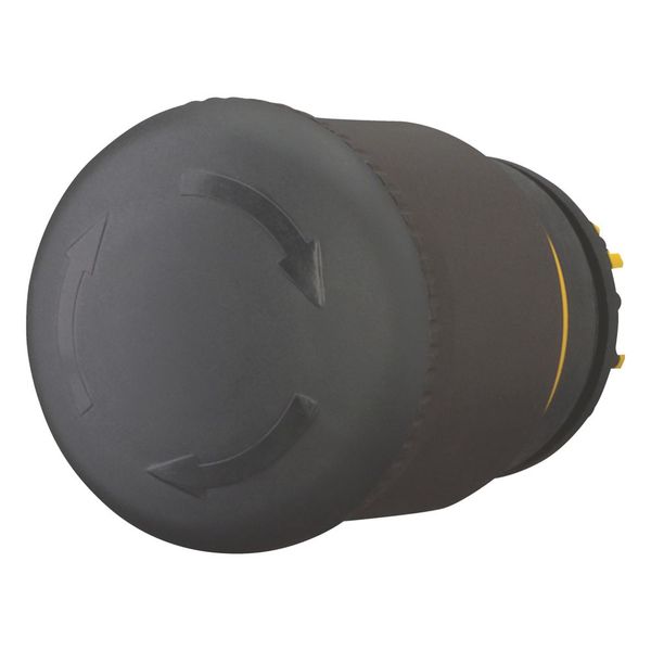 M22S-PVT HALT/STOP-Button, RMQ-Titan, Mushroom-shaped, 38 mm, Non-illuminated, Turn-to-release function, Black, yellow, RAL 9005 image 5