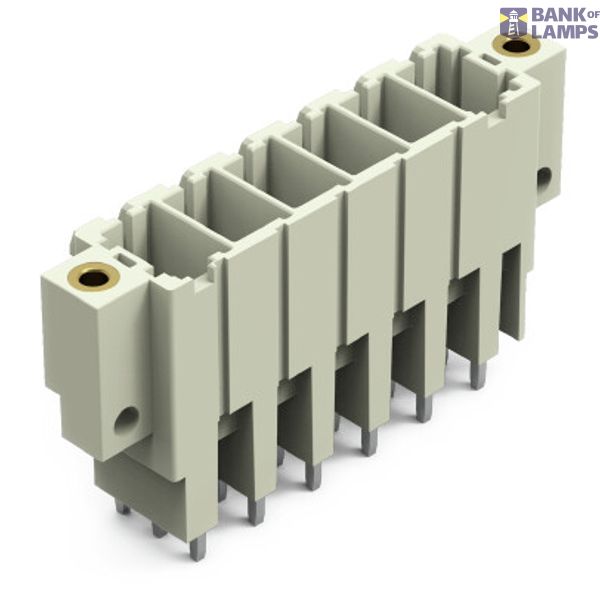 THT male header 1.0 x 1.2 mm solder pin straight light gray image 1