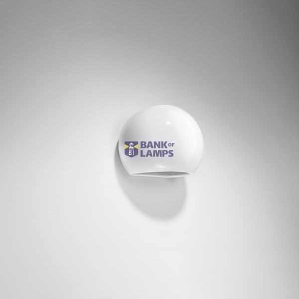 WALL LAMP VARNISHED GLOBE WHITE GLOSS E27 1X60W IP20 image 3