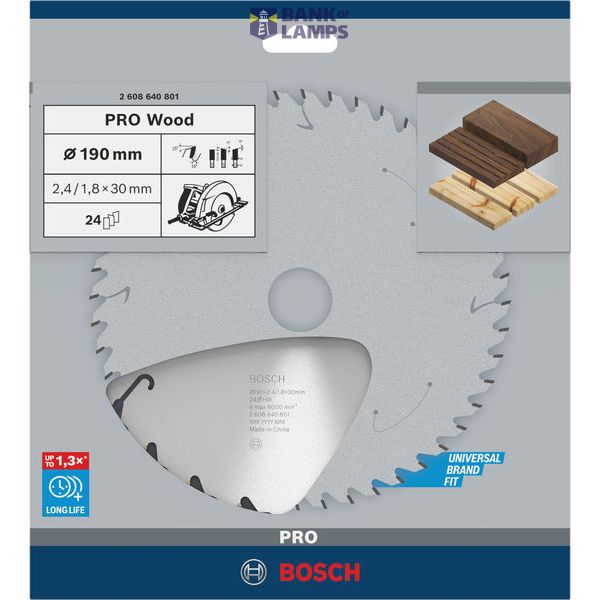 Circular saw blade Speedline Wood 190 x 30 x 2,4 mm, 24 image 2