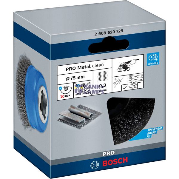 X-LOCK Cup brushes Crimped 75mm Steel 0.3mm image 2