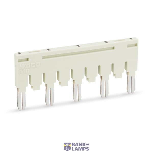 Ready-made push-in type jumper bar;insulated;3-way (1-3-5);light gray image 1