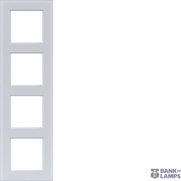 Cover frame 4-way, A.8, light white matte glass image 1