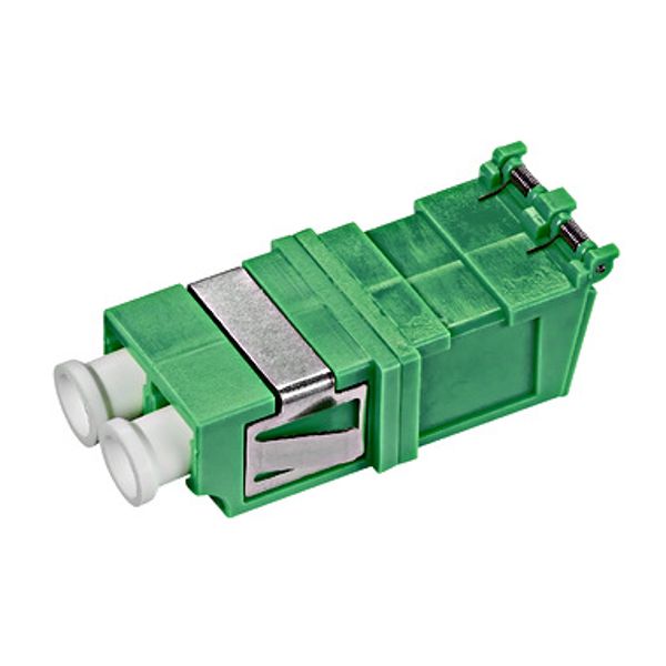 FO Coupler LC/APC-Duplex, Plastic, OS2, ceramic, w/o flange image 1