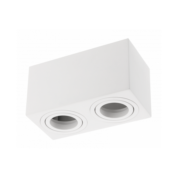Ceiling luminaire AVEIRO DUO BIS, GU10, IP20, double, square, white image 1