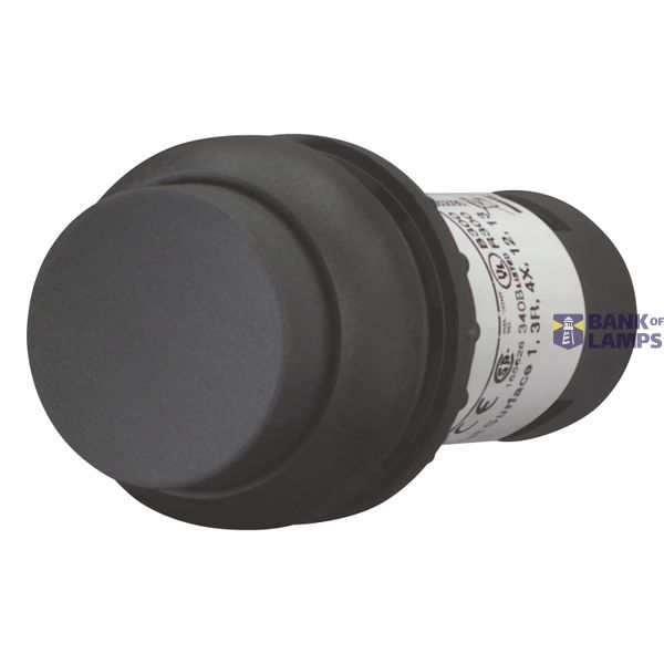 Pushbutton, high, momentary, 1 N/O, 1 N/C, black, Screw connection, Be image 7