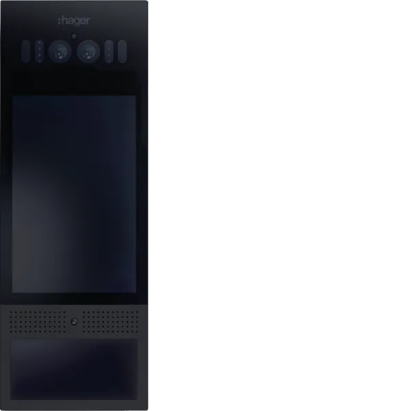 HAG RTQ541X outdoor station video touch display IP, GE + RFID + PIN intercom motion image 1