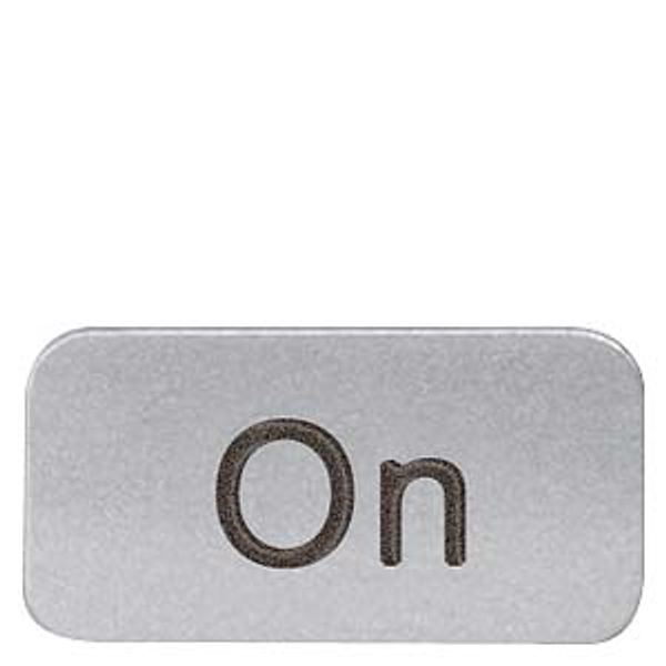 Self-adhesive labeling plate, label size 9.5x18.5 mm, silver-colored, ein image 1