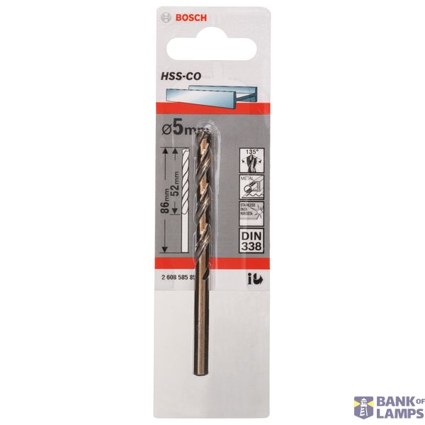 Metal drill bits HSS-Co, DIN 338 5 x 52 x 86 mm 1 pcs. image 2
