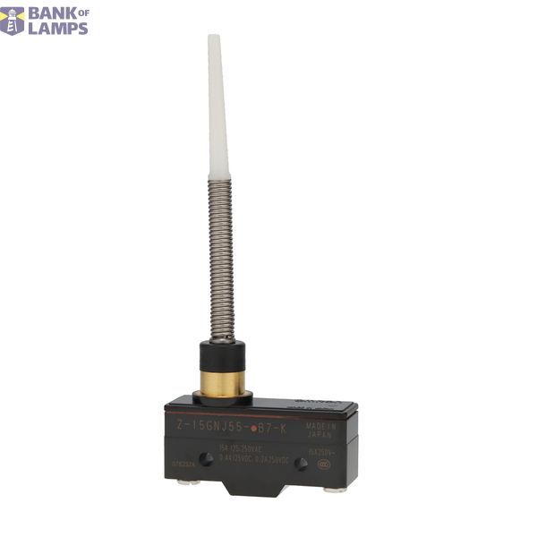 General purpose basic switch, flexible rod (high OF), SPDT, 15A, drip proof, screw terminals Z15G9101H image 1