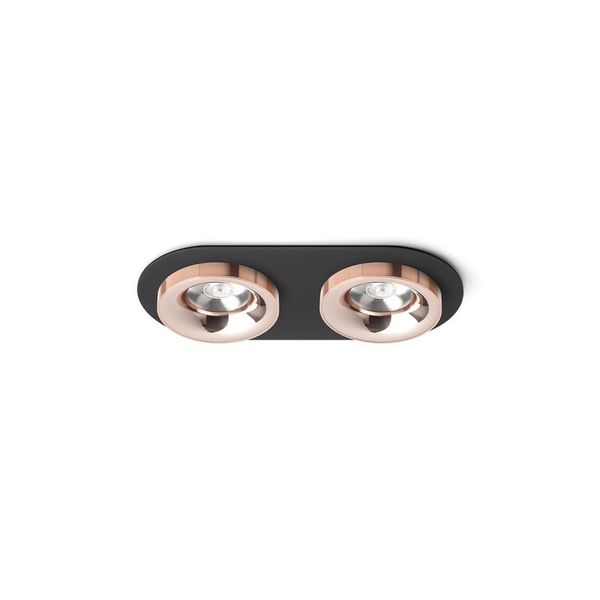 SHARM R II recessed black copper/copper 230V LED 2x10W 24° 3000K image 1