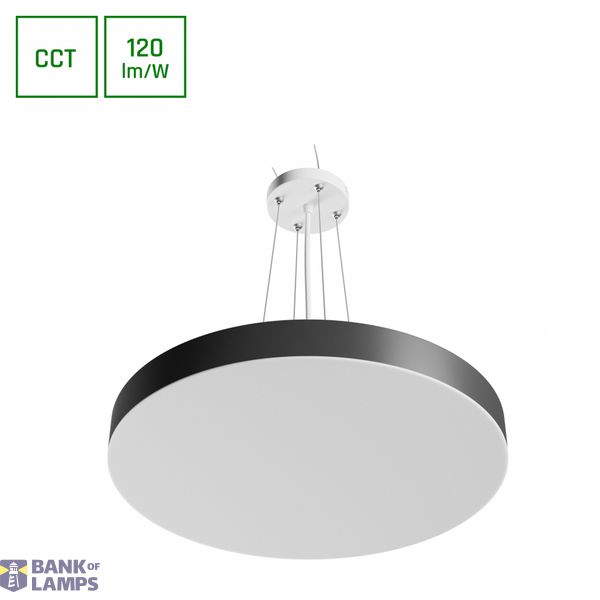 NYMPHEA OPTIMA BLACK 36W CCT 230V 120DEG IP44 FI400X50MM WHITE BLACK ROUND image 1