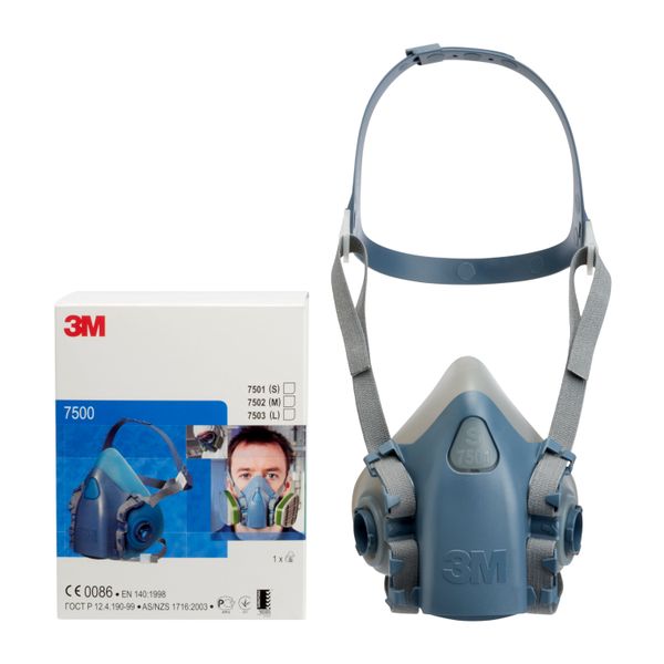 3M™ Reusable Half Face Mask, Small, 7501 image 2