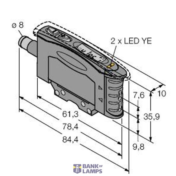 Photoelectric Sensor Photoelectric Sensor for Plastic Fibers   D10UPFPBQ image 1