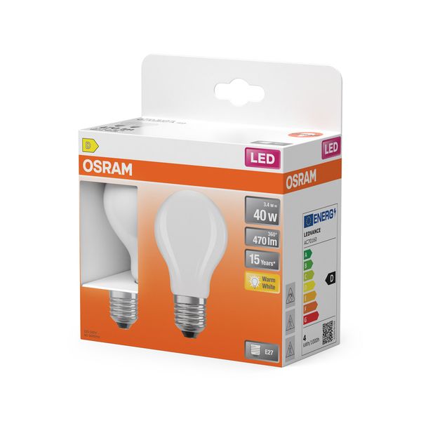 LEDSCLA40 3,4W/827 230VGLFR E27 FS2OSRAM image 2
