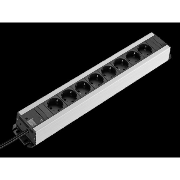 DK-TS Socket strip, CEE 7/3 (type F), 8-way, 230 V, 16 A, LHD: image 2