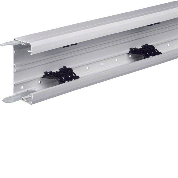 Wall trunking base C-profile BRN 70x130mm of PVC in light grey image 1