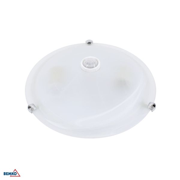 LED CEILING LAMP TAZAN PIR 2X40W E27 IP20 FI-40 GLASS+STEEL image 1