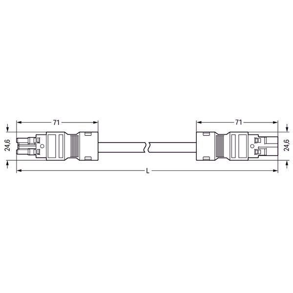 pre-assembled interconnecting cable;Eca;Socket/plug;blue image 5