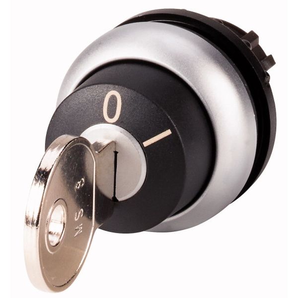 M22-WRS-MS8 Key-operated actuator, maintained, 2 positions, MS8, Key withdrawable: 0, I, Bezel: titanium image 1