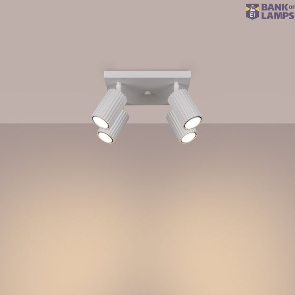 MODERN CEILING LAMP WHITE CARBON REFLECTORS ON A ROSECAKE FOR DINING ROOM image 11