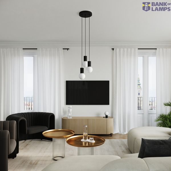 Pendant lamp HALO 3P black image 11