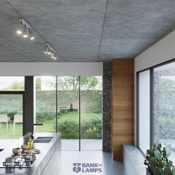 CEILING LAMP MERIDA 4L GREY GU10 4X40W IP20 image 5