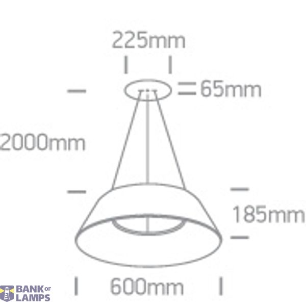 BRUSHED GOLD PENDANT 60W WW IP20 230V image 2