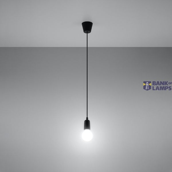 HANGING LAMP DIEGO 1 BLACK E27 1X60W IP20 image 5