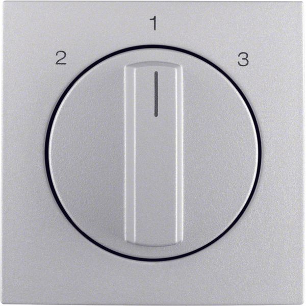 Centre plate rotary knob 3-step switch, Berker B.7, alu matt, lacquere image 1