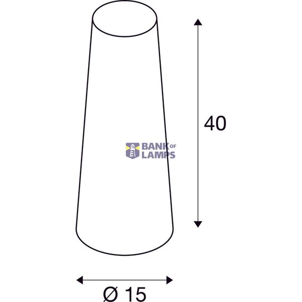 FENDA, lamp shade, conical, beige, Ø/H 15/40 cm image 3