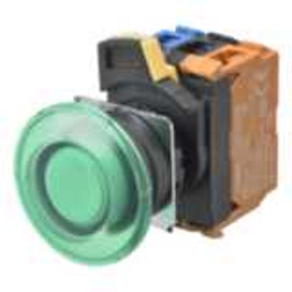 Pushbutton A22NL Ã˜22, bezel plastic, MUSHROOM, MOMENTARY, CAP COLOR Tr A2223191G image 1