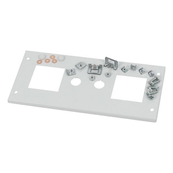 XME0604CM Front cover, +mounting kit, for meter 2x72 +2S, HxW=150x425mm, grey image 2