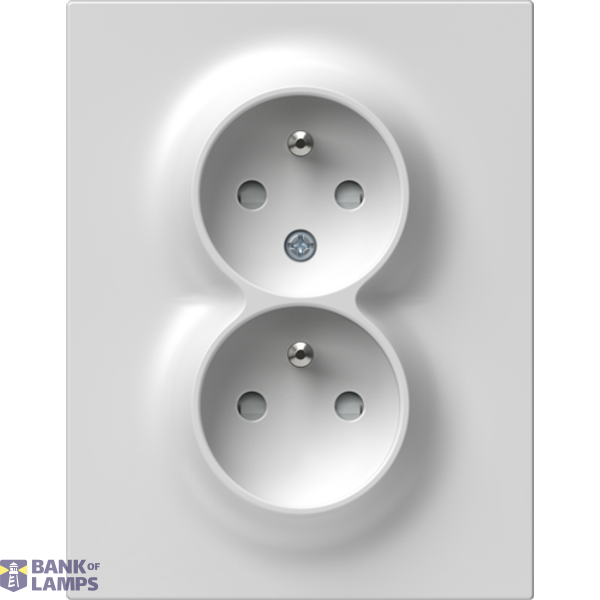 SOCKET FRENCH DOUBLE 2P+E 16A 250V~ PW F 4417111 image 1