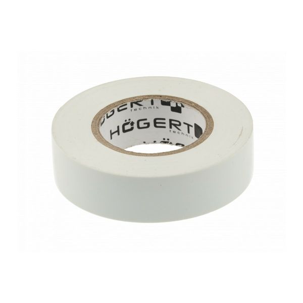 HOEGERT Insulation tape 0.13 mm x 19 mm x 20 m, white image 1