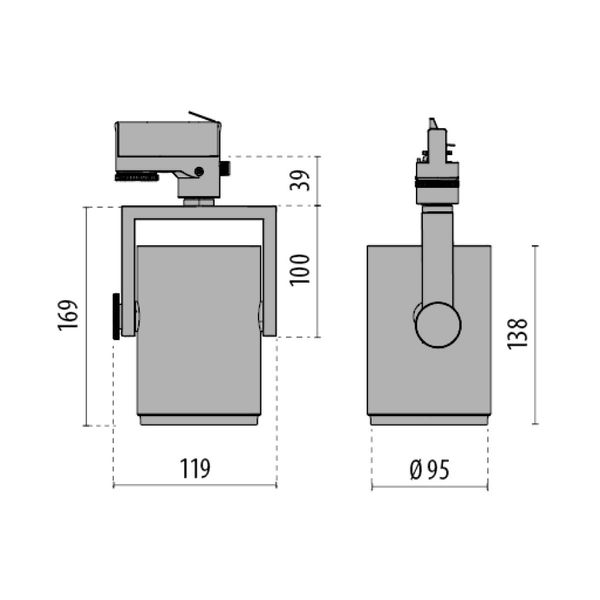 AS425 LED 20W MED. 3000K BLACK image 4