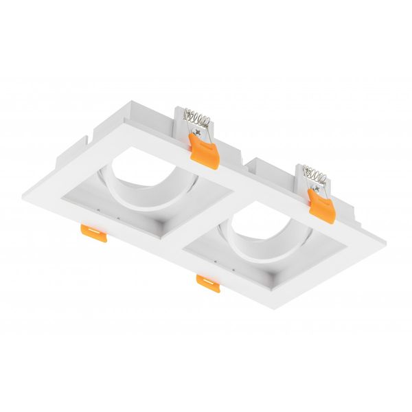 Spot luminaire housing RUBIO, 187x102 mm, IP20, PC, square, white image 1