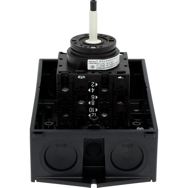 T3-4-15682/I2/SVB-SW Main switch, T3, 32 A, surface mounting, 4 contact unit(s), 6 pole, 1 N/O, 1 N/C, STOP function, With black rotary handle and locking ring, Lockable i image 15