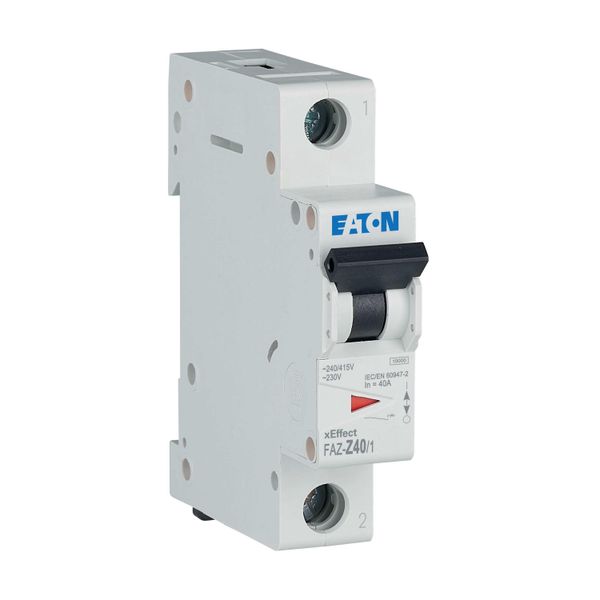Miniature circuit breaker (MCB), 40 A, 1p, characteristic: Z image 15