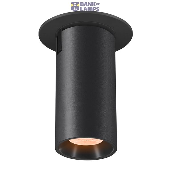 NUMINOS PROJECTOR S recessed ceiling light, 2700 K, 55°, cylindrical, black / black image 3