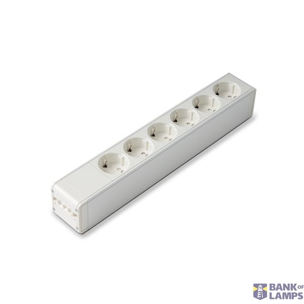 Socket outlet panel EAL42 AL 4S+2S WHT image 1