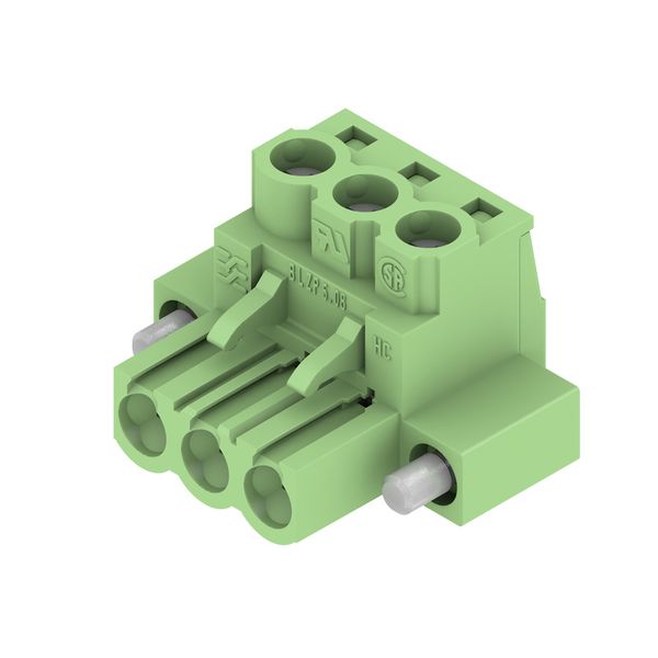 PCB plug-in connector, female plug, 5.08 mm, Number of poles: 3, 180°, Clamping yoke connection, Clamping range, max. : 4 mm², Box image 2