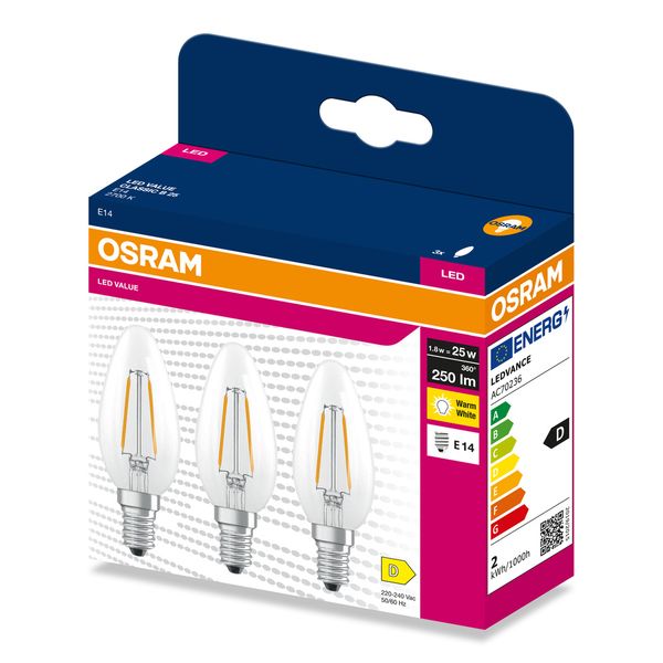 VALCLB25 1,8W/827 230V FIL E14 FS3 OSRAM image 2